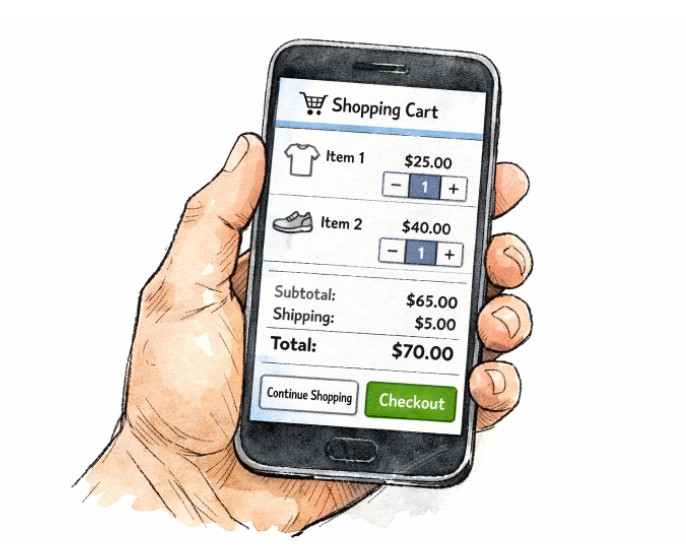 Design Trends in Mobile Shopping Cart Screens